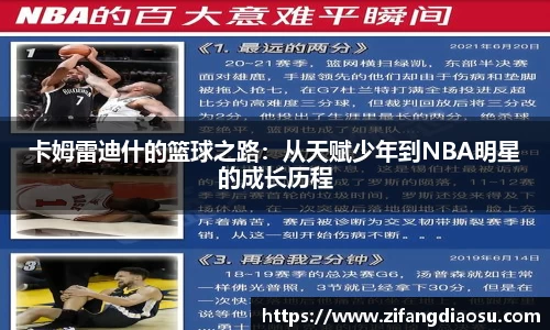 卡姆雷迪什的篮球之路：从天赋少年到NBA明星的成长历程